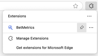 Pinning the extension to the browser toolbar